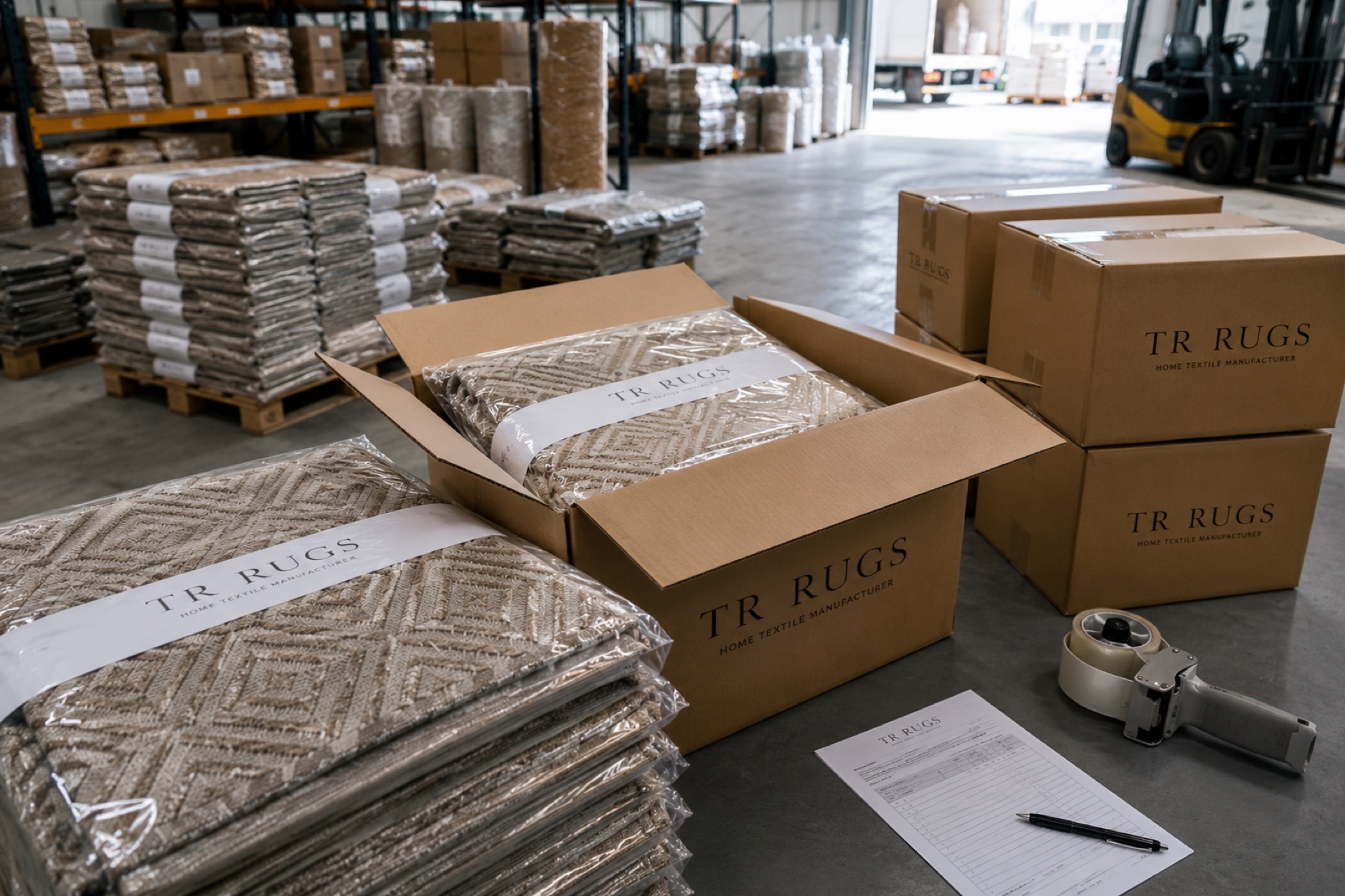 RUGS TR packaging and shipment